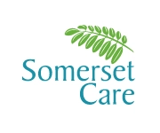 Somerset Care logo - a green olive branch above Somerset Care